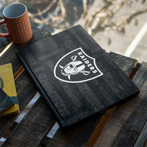NFL Las Vegas Raiders Black & White MSI GS65 Stealth Laptop Skin