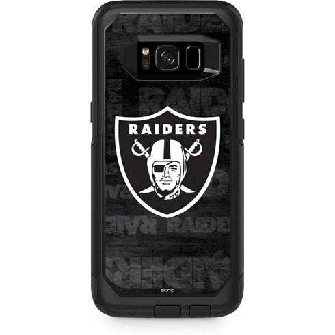 NFL Las Vegas Raiders Black & White Otterbox Commuter Galaxy Skin