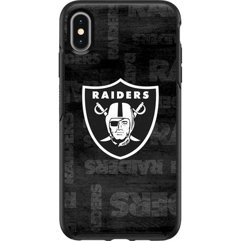 NFL Las Vegas Raiders Black & White Otterbox Symmetry iPhone Skin