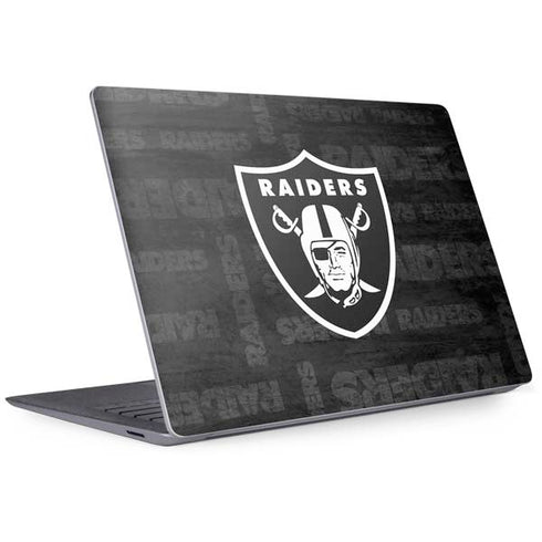 NFL Las Vegas Raiders Black & White Surface Laptop 3 13.5in Skin