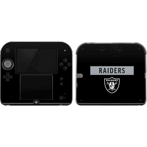 NFL Las Vegas Raiders Black Performance Series Nintendo 2DS Skin