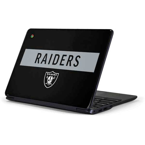 NFL Las Vegas Raiders Black Performance Series Samsung Chromebook Skin