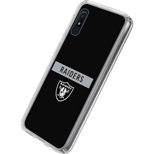 NFL Las Vegas Raiders Black Performance Series Galaxy A10e Clear Case