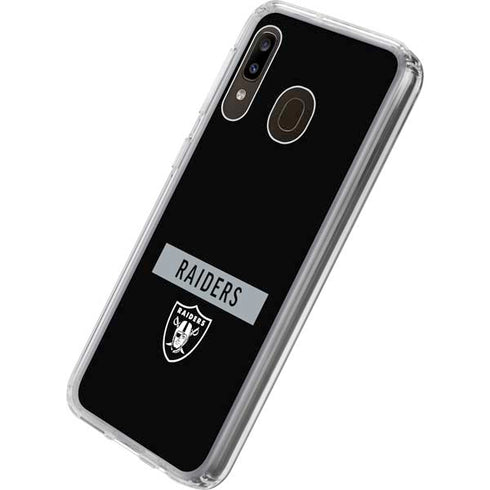 NFL Las Vegas Raiders Black Performance Series Galaxy A20 Clear Case