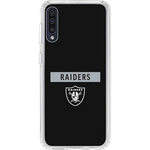 NFL Las Vegas Raiders Black Performance Series Galaxy A50 Clear Case