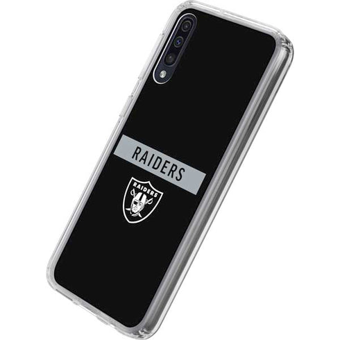 NFL Las Vegas Raiders Black Performance Series Galaxy A50 Clear Case