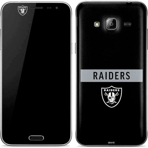 NFL Las Vegas Raiders Black Performance Series Galaxy J3 Skin