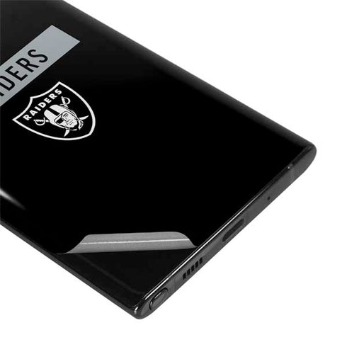 NFL Las Vegas Raiders Black Performance Series Galaxy Note 10 Plus Skin