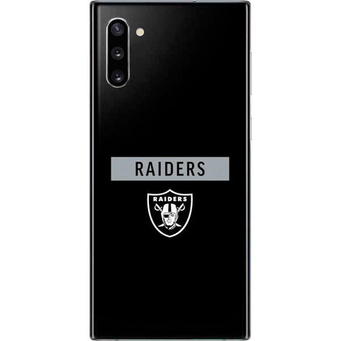 NFL Las Vegas Raiders Black Performance Series Galaxy Note 10 Skin