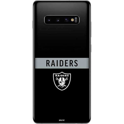 NFL Las Vegas Raiders Black Performance Series Galaxy S10 Plus Skin