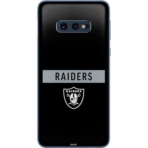 NFL Las Vegas Raiders Black Performance Series Galaxy S10e Skin