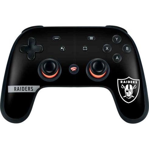 NFL Las Vegas Raiders Black Performance Series Google Stadia Controller Skin