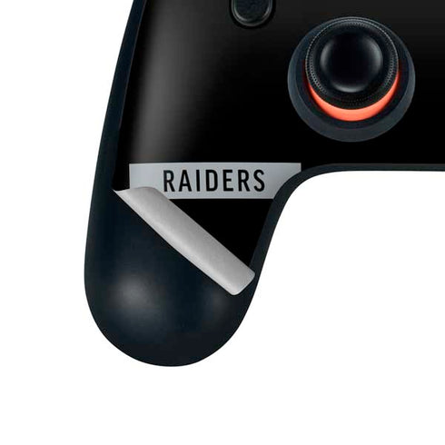 NFL Las Vegas Raiders Black Performance Series Google Stadia Controller Skin