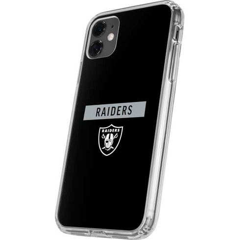 NFL Las Vegas Raiders Black Performance Series iPhone 11 Clear Case