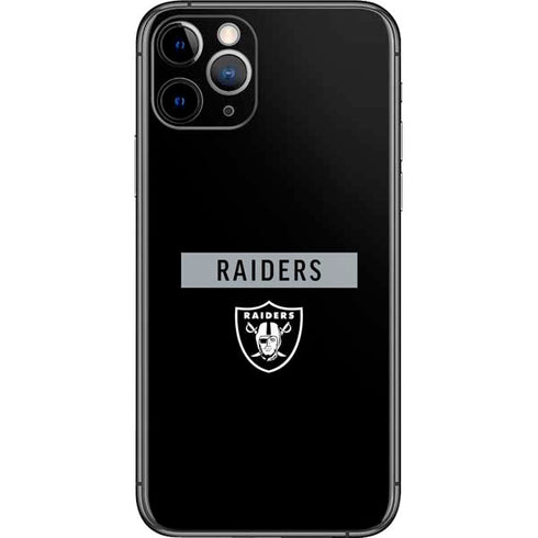 NFL Las Vegas Raiders Black Performance Series iPhone 11 Pro Skin