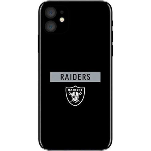 NFL Las Vegas Raiders Black Performance Series iPhone 11 Skin