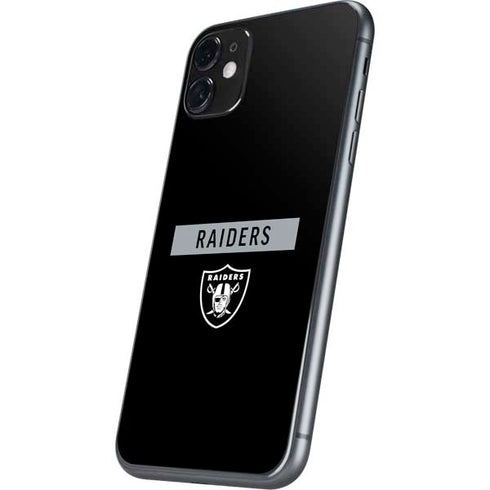 NFL Las Vegas Raiders Black Performance Series iPhone 11 Skin