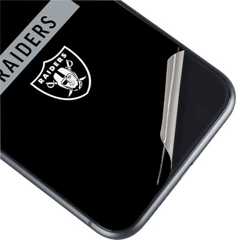 NFL Las Vegas Raiders Black Performance Series iPhone 11 Skin