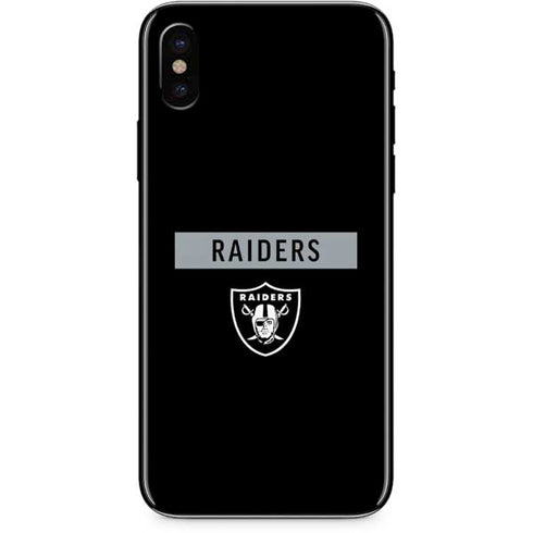 NFL Las Vegas Raiders Black Performance Series iPhone X Skin