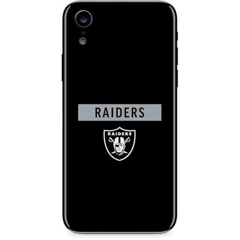 NFL Las Vegas Raiders Black Performance Series iPhone XR Skin