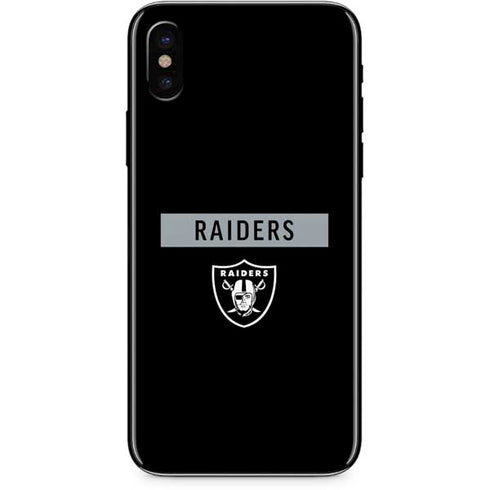 NFL Las Vegas Raiders Black Performance Series iPhone XS Max Skin