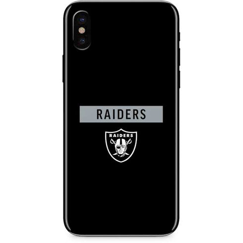 NFL Las Vegas Raiders Black Performance Series iPhone XS Skin