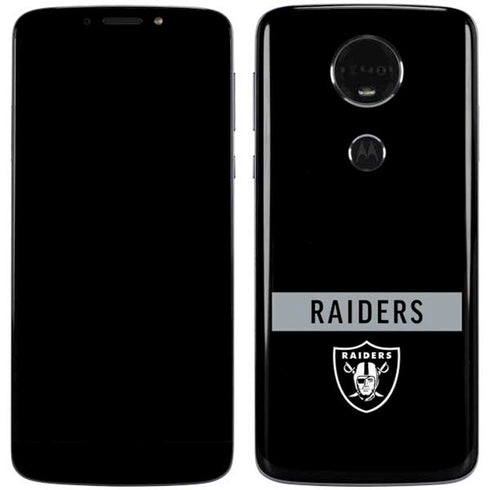 NFL Las Vegas Raiders Black Performance Series Moto E5 Plus Skin