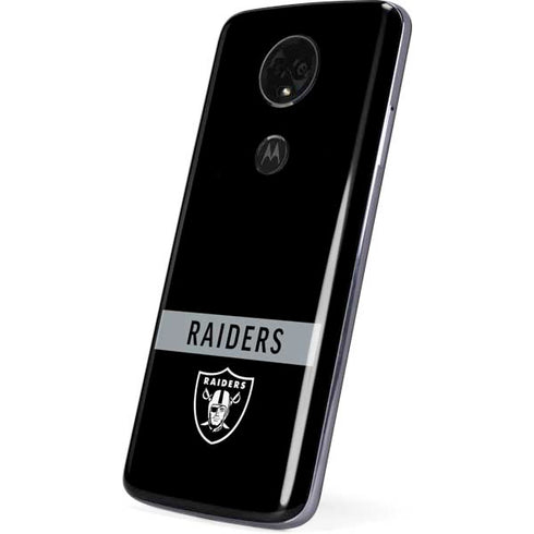 NFL Las Vegas Raiders Black Performance Series Moto E5 Plus Skin