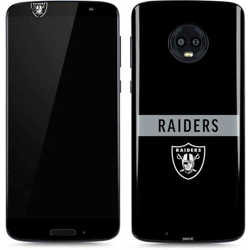 NFL Las Vegas Raiders Black Performance Series Moto G6 Skin