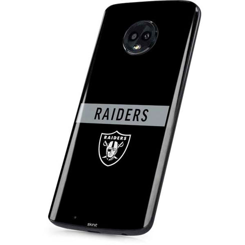 NFL Las Vegas Raiders Black Performance Series Moto G6 Skin