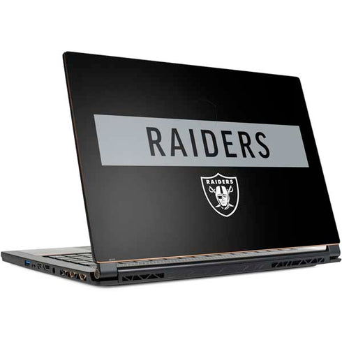 NFL Las Vegas Raiders Black Performance Series MSI GS65 Stealth Laptop Skin