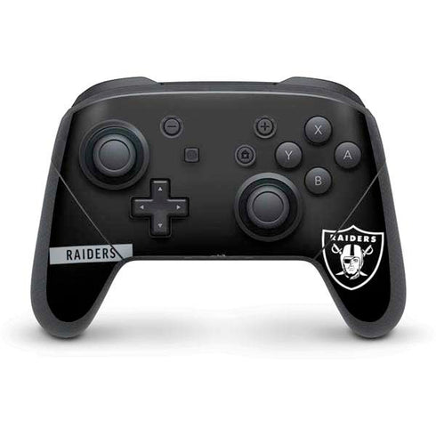 NFL Las Vegas Raiders Black Performance Series Nintendo Switch Pro Controller Skin