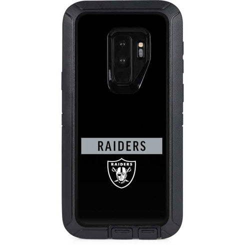 NFL Las Vegas Raiders Black Performance Series Otterbox Defender Galaxy Skin