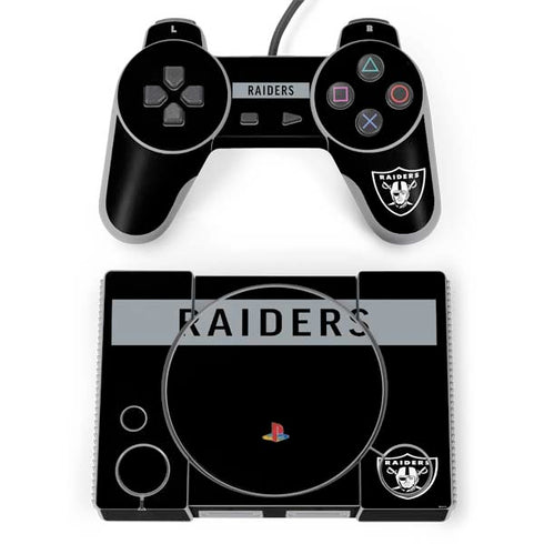 NFL Las Vegas Raiders Black Performance Series PlayStation Classic Bundle Skin