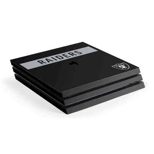 NFL Las Vegas Raiders Black Performance Series PS4 Pro Console Skin