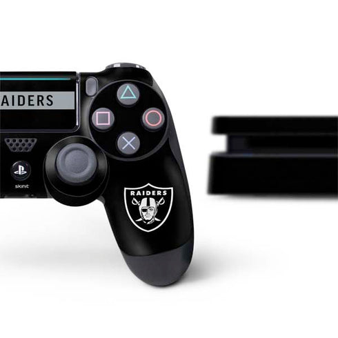 NFL Las Vegas Raiders Black Performance Series PS4 Slim Bundle Skin