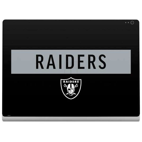 NFL Las Vegas Raiders Black Performance Series Surface Book 2 13.5in Skin