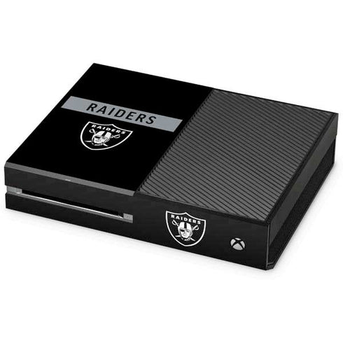 NFL Las Vegas Raiders Black Performance Series Xbox One Console Skin