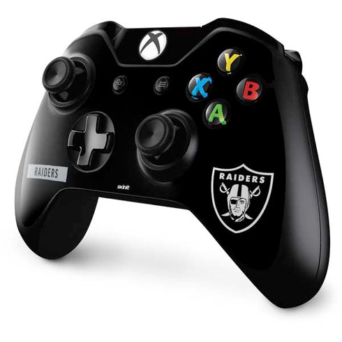 NFL Las Vegas Raiders Black Performance Series Xbox One Controller Skin
