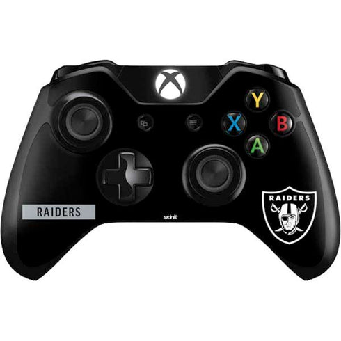 NFL Las Vegas Raiders Black Performance Series Xbox One Controller Skin