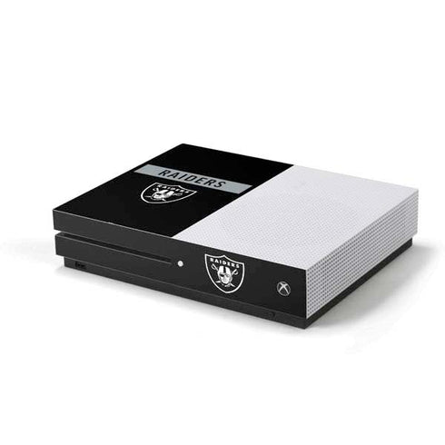 NFL Las Vegas Raiders Black Performance Series Xbox One S Console Skin