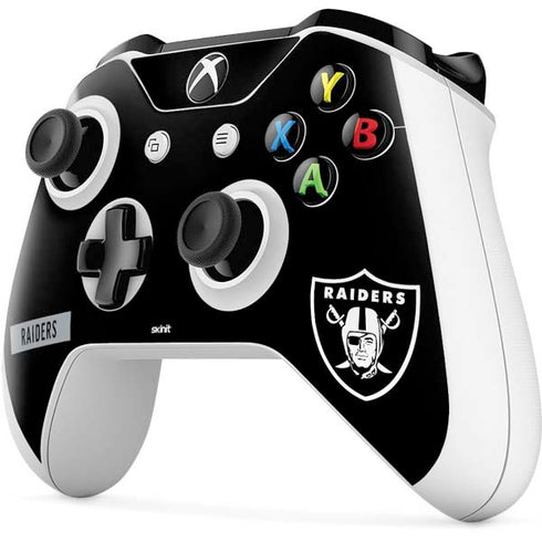NFL Las Vegas Raiders Black Performance Series Xbox One S Controller Skin