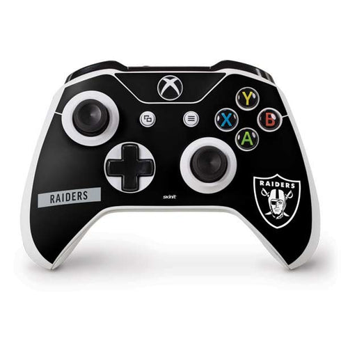 NFL Las Vegas Raiders Black Performance Series Xbox One S Controller Skin