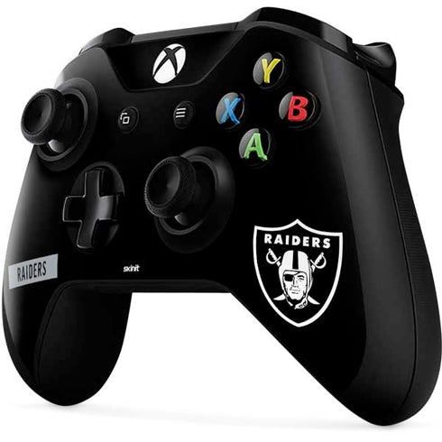 NFL Las Vegas Raiders Black Performance Series Xbox One X Controller Skin