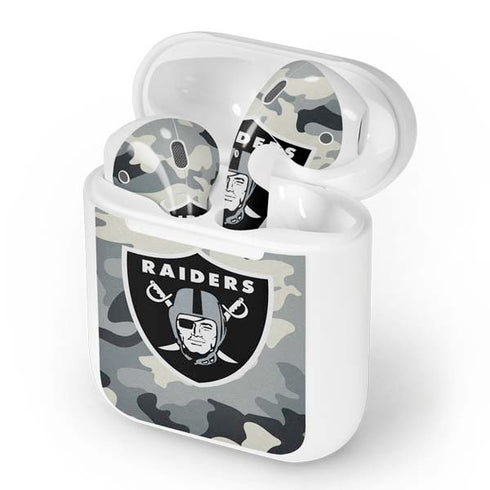 NFL Las Vegas Raiders Camo Apple AirPods Skin