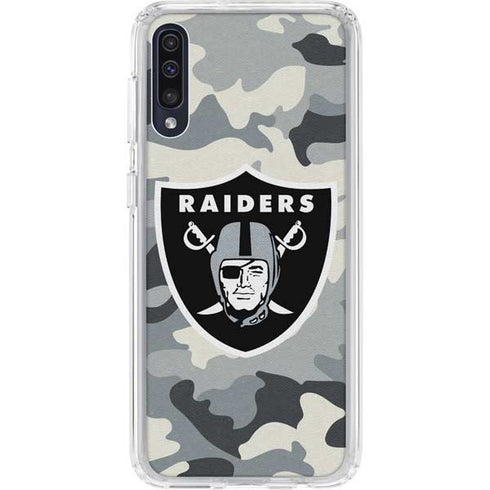 NFL Las Vegas Raiders Camo Galaxy A50 Clear Case