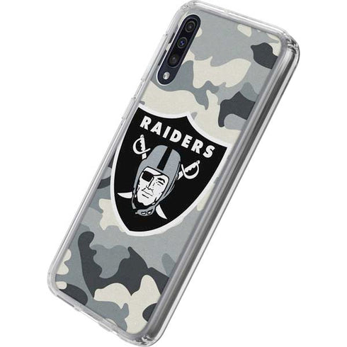 NFL Las Vegas Raiders Camo Galaxy A50 Clear Case