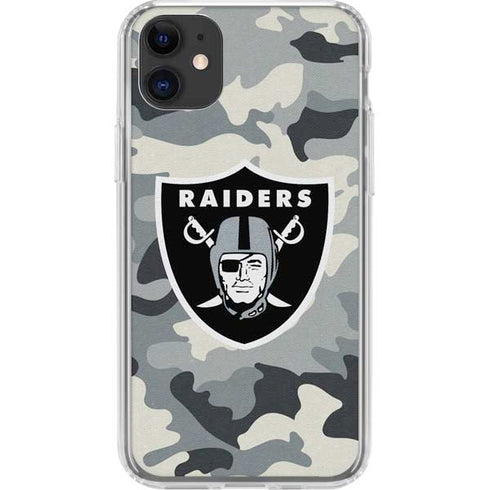NFL Las Vegas Raiders Camo iPhone 11 Clear Case