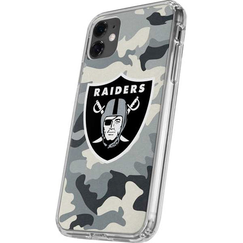 NFL Las Vegas Raiders Camo iPhone 11 Clear Case
