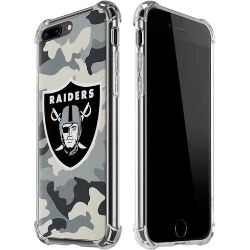 NFL Las Vegas Raiders Camo iPhone 7/8 Plus Clear Case